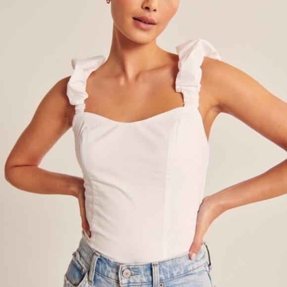 Abercrombie & Fitch Tops - Ruffled/Smocked Crop Top